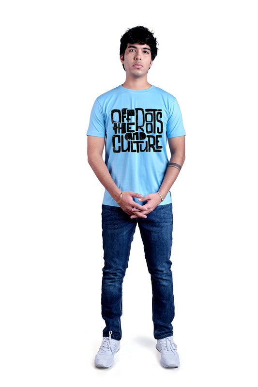 Right Culture Round Neck Men (Sky Blue)