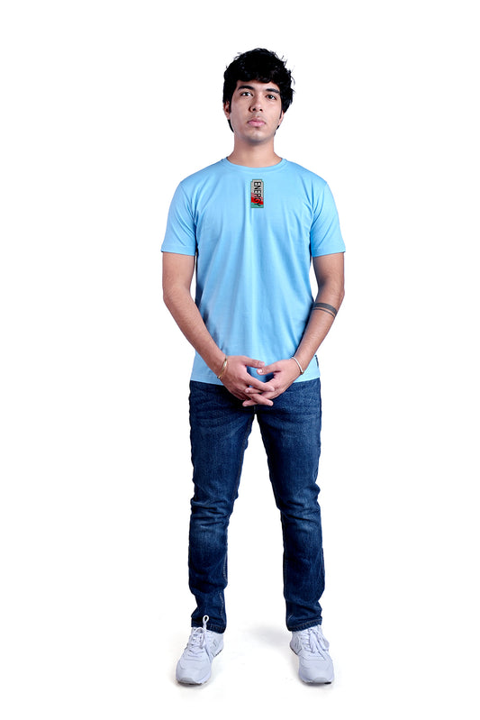 Charge up Round Neck Men (Sky Blue)