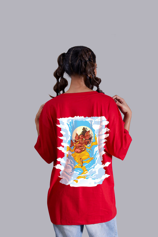 Ganpati Divine Back Print Women T-Shirt