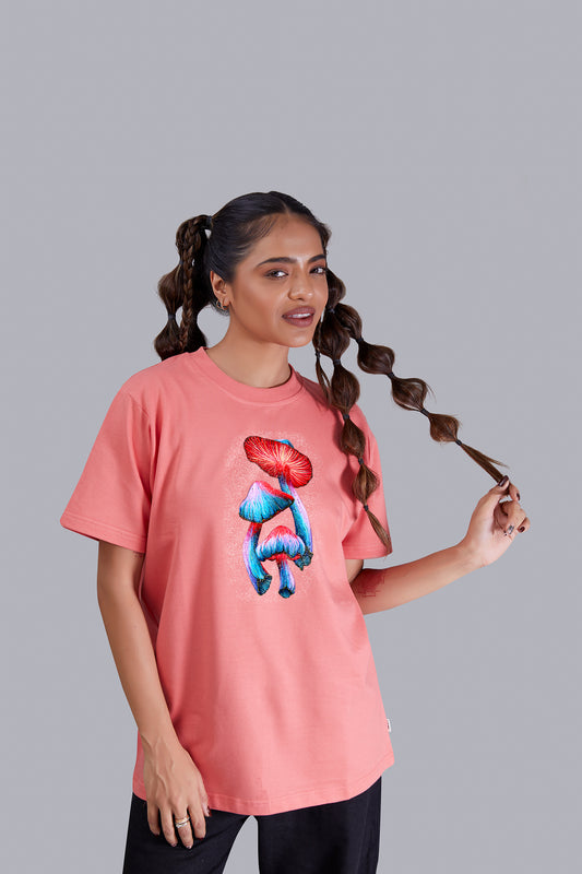 Magic Mushroom Round Neck Women (Watermelon)