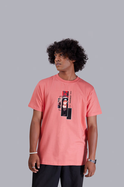 Watermelon Dude's Portrait printed round T -Shirt