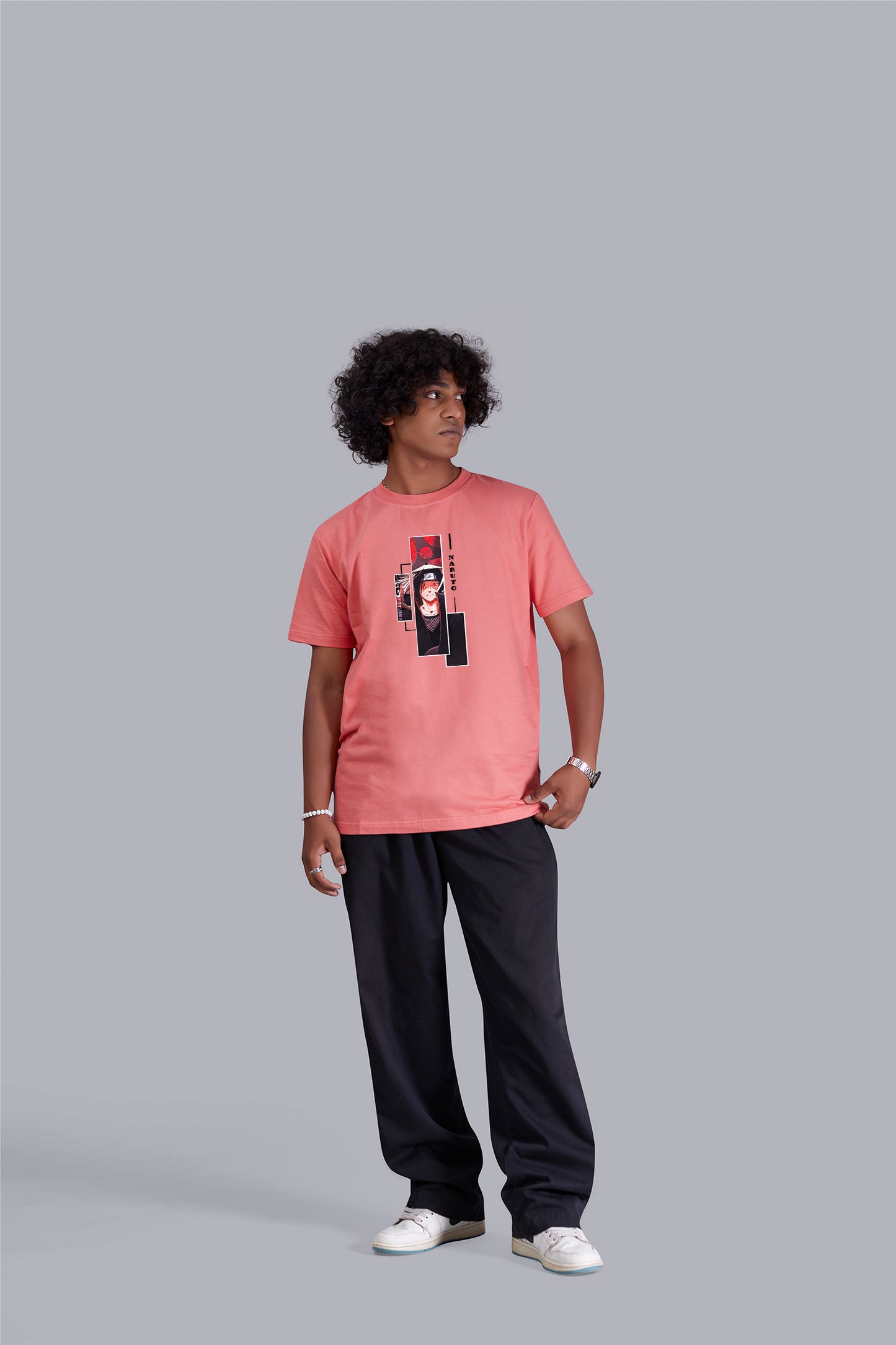 Watermelon Dude's Portrait printed round T -Shirt