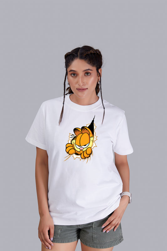 Garfield Round Neck Women (White)