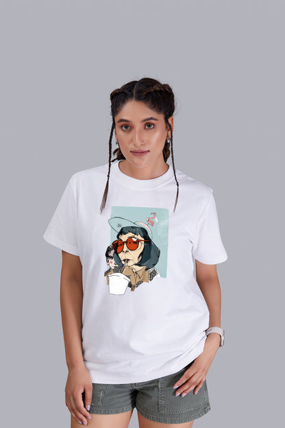 GenZ Round Neck Women (White)