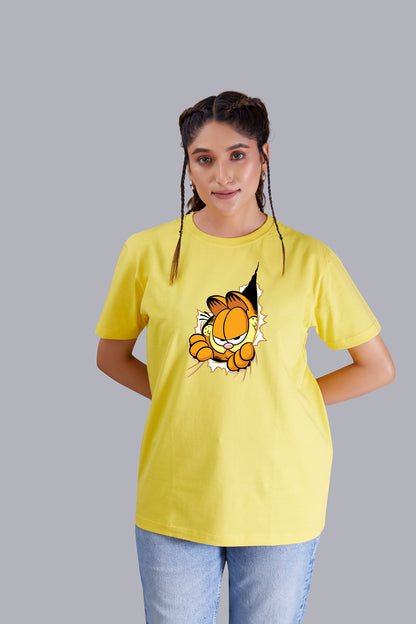 Garfield Round Neck Women (Yellow)