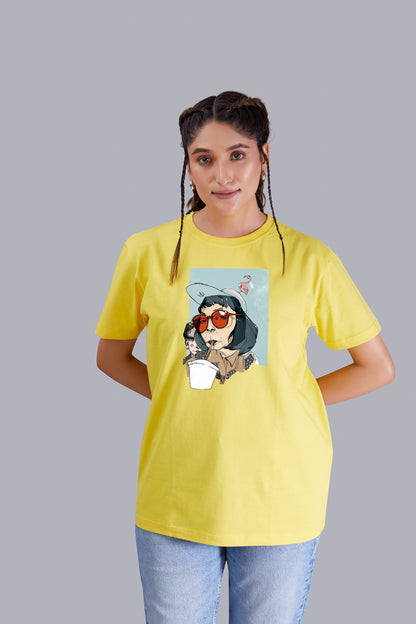 GenZ Round Neck Women (Yellow)