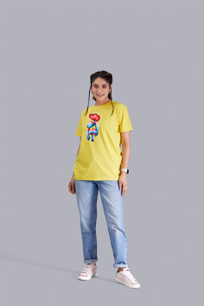 Magic Mushroom Round Neck Women (Yellow)