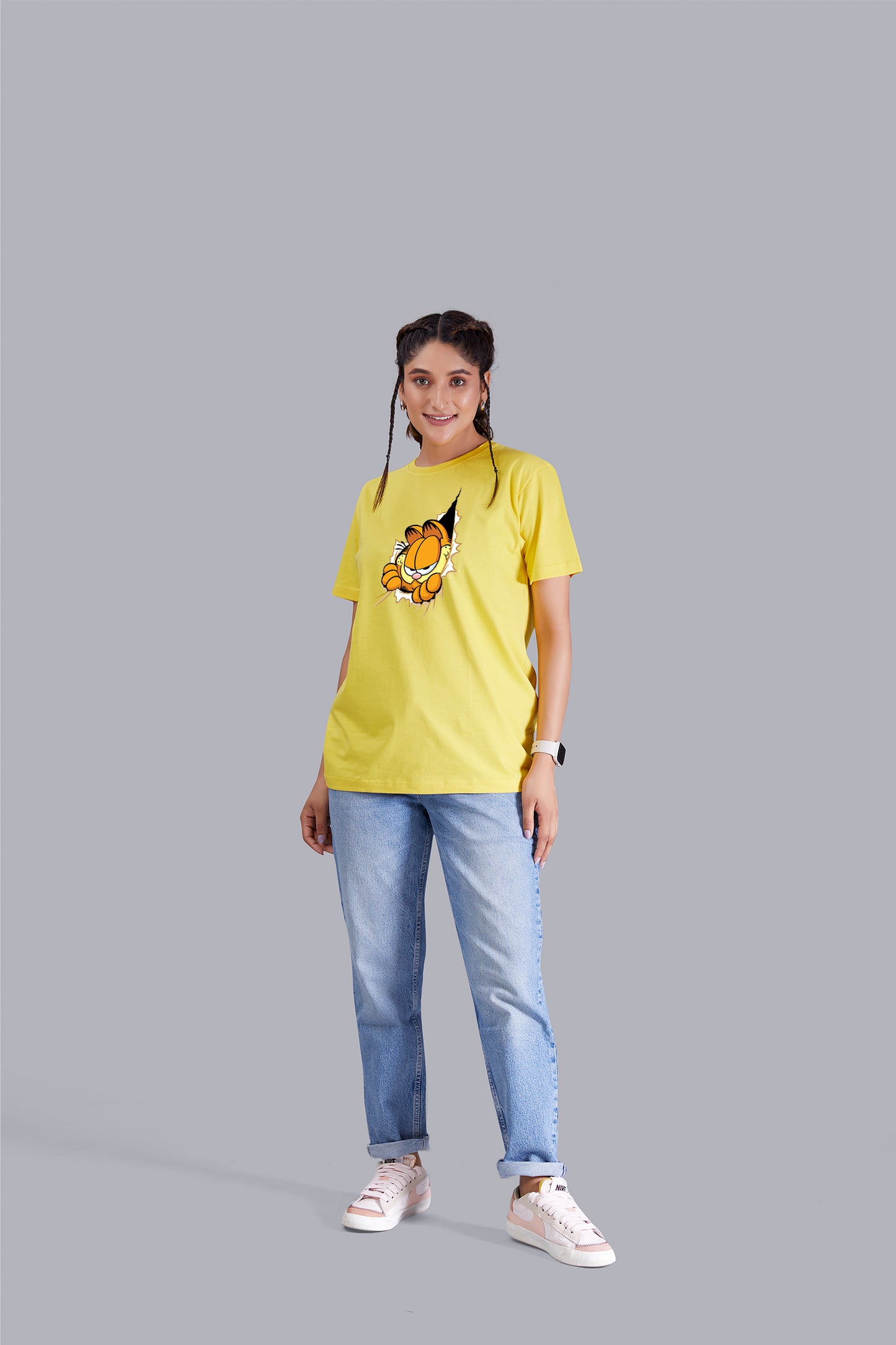 Garfield Round Neck Women (Yellow)