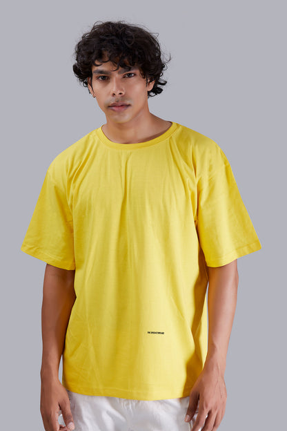 Anime Printed Oversized Yellow T shirt for Men