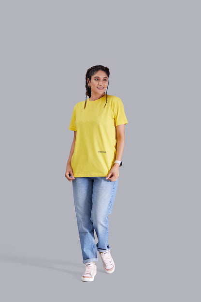 Walking Spaceship Round Neck Women (Yellow)